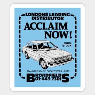 TRIUMPH ACCLAIM - local advert Sticker